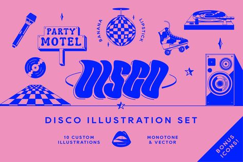 Disco Illustration, 70s Magazine, Disco Logo, Disco Poster, Dance Floor Vinyl, Festival Merchandise, Disco Club, Disco Style, Comedy Festival