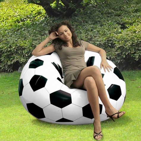 Simple Inflatable Sofa Chair Couch Bean Bag Soccer Ball Football Lounge Rest set living room Sitting Bag, Bean Bag Couch, Inflatable Furniture, Ball Football, Chair Couch, Inflatable Chair, Inflatable Sofa, Bean Bag Chair Covers, Colorful Interior Design