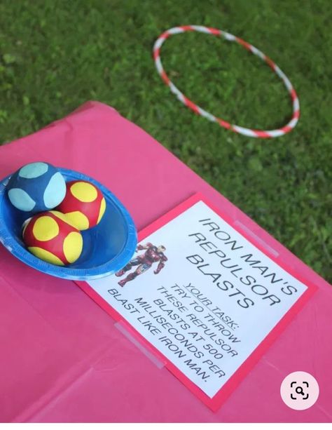 Iron Man Games Birthday Parties, Iron Man Party Games, Ironman Party, Superhero Lessons, Superhero Preschool, Superhero Games, Superhero Party Ideas, Iron Man Theme, Super Hero Activities