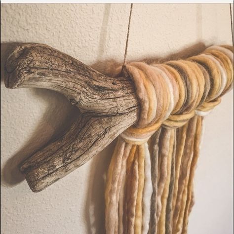 New Handmade Beautiful Color Tones See Approximate Measurements In Photos Pet And Smoke Free Seller Fast Shipping Modern Macrame Wall Hanging, Macrame Wall Hanger, Boho Macrame Wall Hanging, Twig Art, New Things To Try, Bohemian Wall Hanging, Woven Wall Art, Yarn Wall Hanging, Boho Macrame