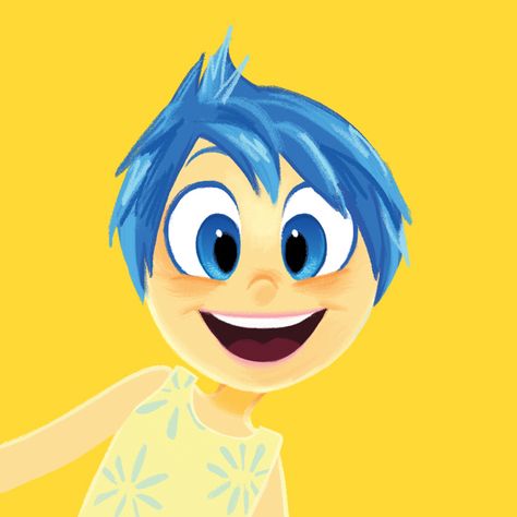 Joy Inside Out Profile Pic, Inside Out Painting Ideas, Joy Inside Out Drawing, Joy Inside Out Aesthetic, Inside Out Icon, Inside Out Background, Joy Background, Inside Out Fanart, Joy Drawing