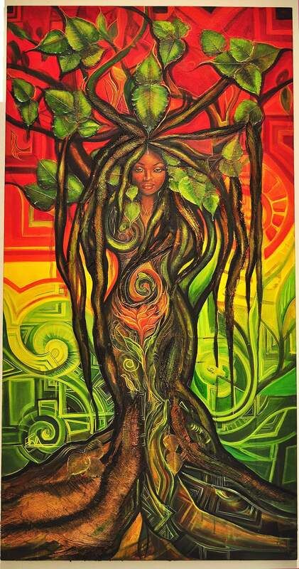 Mother Earth Art, Goddess Tattoo, Motif Art Deco, Psychadelic Art, Art Noir, Energy Art, Spiritual Artwork, Black Art Painting, Afrocentric Art