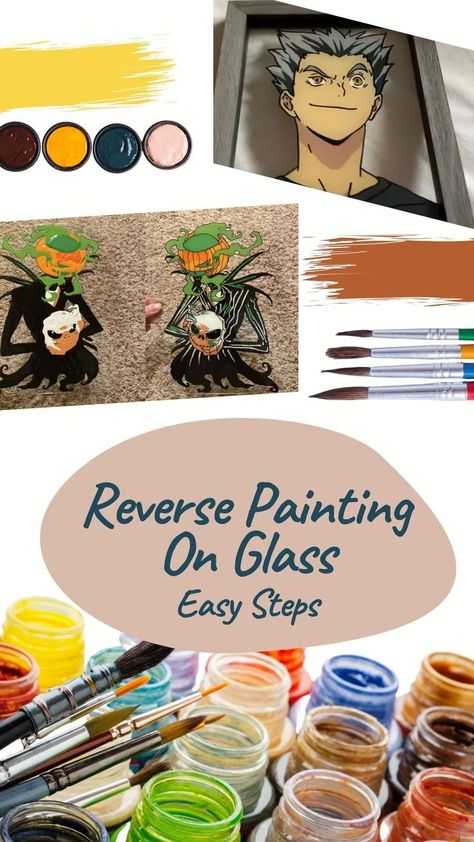 How To Paint On Windows, Reverse Painting On Glass Ideas, Reverse Glass Painting Tutorial, How To Glass Paint, How To Paint On Glass Windows, Reverse Glass Painting Ideas, How To Paint On Glass With Acrylic, Paint On Glass Frame, Paint On Glass Diy