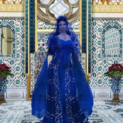 Sims 4 Veil Cc, Arabic Clothing, Clothes Cc, Cc Sims4, Arabic Dress, Great Friend, Sims 4 Dresses, Female Clothes, Princesa Disney