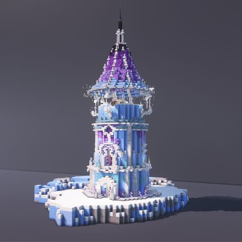 Floating Build Minecraft, Ice Tower Minecraft, Monster High Minecraft Builds, Mc Builds Ideas, Minecraft Celestial Build, Ice Village Minecraft, Minecraft Crystal Build, Minecraft Snow Builds, Minecraft Ice Castle