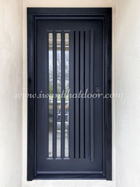 Simplicity is the ultimate sophistication. ✨. . . 💡 About this design: Custom Double Entry Iron Door ☎️️ 877-205-9418⁠ 🌐 www.iwantthatdoor.com . . . #maindoordesign #doordie #customdoorpanels #maindoorcollection #doordesign #customdoorsign #doordecoration #entrydoor #maindoor #customdoor #door #irondoors Double Door Iron Gate Design, Door Iron, Modern Exterior Doors, Iron Entry Doors, Main Entrance Door Design, Entry Doors With Glass, Iron Door Design, Main Entrance Door, Green Interior Design