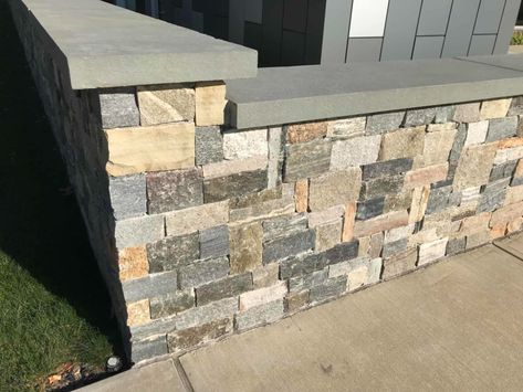 Building Veneer Retaining Walls Act As Flood Barrier | Stoneyard® Knee Walls, Lake House Rentals, Flood Prevention, Flood Barrier, Knee Wall, Flood Wall, Cement Wall, Retaining Walls, Landscaping Design