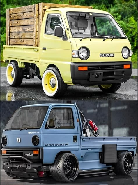 Custom Kei Truck, Honda Acty, Mini Trucks 4x4, Kei Truck, Homemade Go Kart, Kei Cars, Kei Car, Suzuki Carry, Custom Pickup Trucks