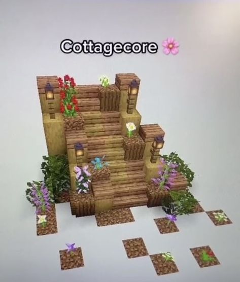 Minecraft Stairway Design, Minecraft Cottagecore, Cottagecore Minecraft, Mc Ideas, Mc Builds, Minecraft Aesthetic, Rumah Minecraft Sederhana, Minecraft Things, Minecraft Interior Design