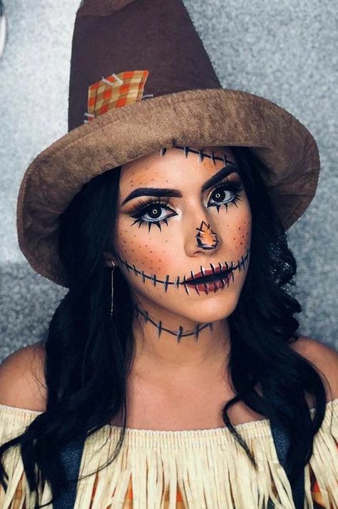 Crow Makeup, Scare Crow, Theatre Makeup, Diy Makeup, Scarecrow, Halloween Ideas, Garden Projects, Maquillaje De Ojos, Halloween Makeup