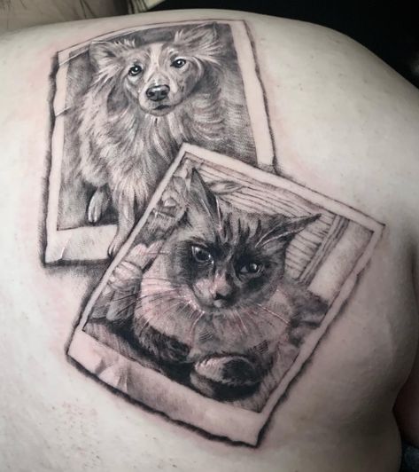 Polaroid Picture Tattoo, Polaroid Tattoos, Polaroid Tattoo, Cat And Dog Tattoo, Tattoo Dream, Negative And Positive, 10 Tattoo, Mama Tried, Tattoo Concepts