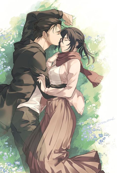 Mikasa X Eren, Eren Aot, Attack On Titan Aesthetic, Eren X Mikasa, Attack On Titan Ships, Titans Anime, Eren And Mikasa, Attack On Titan Eren, Attack On Titan Fanart