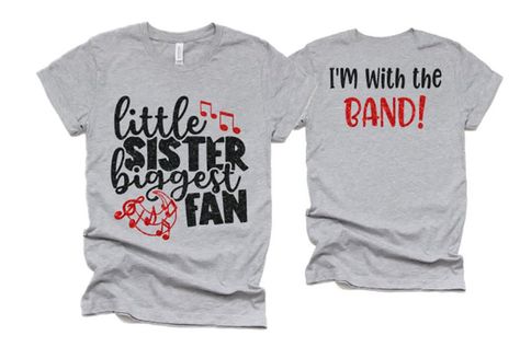 Glitter Band Sister Shirt | Little Sister Biggest Fan | Band Sister Shirt | Bella Canvas Shirt | Youth or Adult by GavinsAllye on Etsy Band Sister Shirts Ideas, Glitter Football Shirts, Drumline Shirts, Band Mom Shirts, Gymnastics Shirts, Band Mom, Baseball Tee Shirts, Football Mom Shirts, Sister Shirt