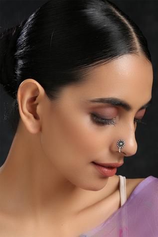 Shop for Phiroza Antique Oxidized Nose Pin Online at Aza Fashions Antique Nose Pin, Silver Nose Pin Indian, Nose Pin Silver, Nose Pin Indian, Nose Pin, Nose Hoop, Friend Quotes, Fancy Jewellery, Best Friend Quotes