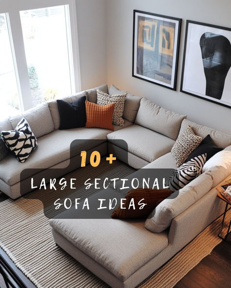 Upgrade your living room with these 10 stunning large sectional sofa ideas! From cozy U-shaped designs to sleek modern layouts, these sofas are perfect for relaxing and entertaining. Click to explore! 🛋️✨ #SectionalSofas #LivingRoomGoals #CozySpaces #HomeDecorInspo #ModernFurniture #FunctionalDesign #StylishLiving Large Sectional Living Room, Sectional Sofa Ideas, Sectional Sofa Layout, Sectional Living Room Layout, Sectional Living Room, Board Panda, Large Sectional Sofa, U Shaped Sectional Sofa, Living Room Layout