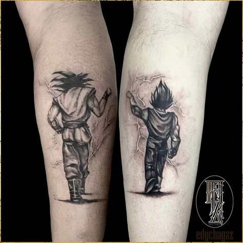 Pop Culture Tattoos, Brother And Sister Tattoo Ideas, Vegeta Anime, Dbz Tattoo, Sister Tattoo Ideas, Partner Tattoos, Pikachu Tattoo, Culture Tattoos, Dragonball Goku