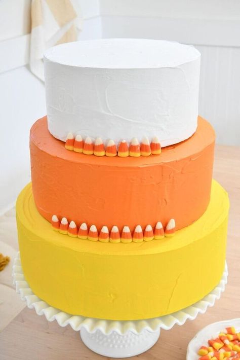 Candy Corn Cake, Corn Cake, Faux Cake, Birthday Photo Shoot, Diy Crafts For Teens, Dollar Store Halloween, Witch Diy, Diy Crafts For Adults, Faux Flower Arrangements