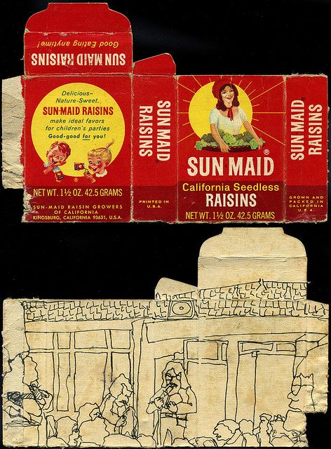 Sun-Maid California Seedless Raisins - 1970's Small Concert, California Raisins, Girl Illustration, Boy And Girl, Mini Canvas, Childrens Party, Grunge Aesthetic, Malaga, Raisin