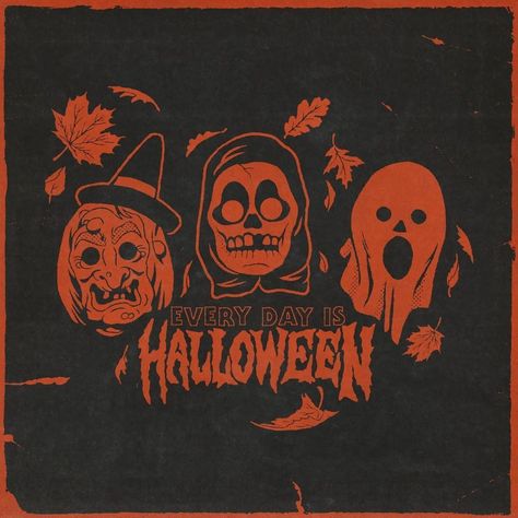 Scury Boooweeeenie 🎃 — Everyday is Halloween 2021 by Austin Pardun for... Austin Pardun, 70s Halloween, Halloween Trio, Everyday Is Halloween, Vintage Halloween Cards, Vintage Halloween Art, October Art, Horror Punk, Halloween 5