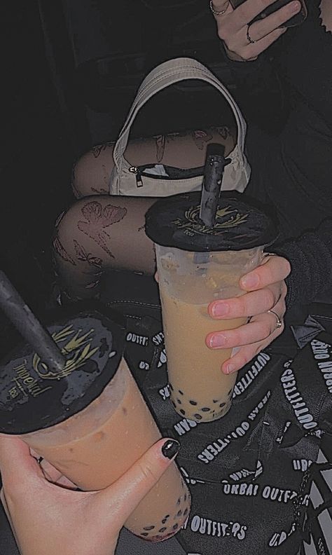 Boba With Friends Aesthetic, Lesbian Date Ideas Aesthetic, Boba Date Aesthetic, Hannahcore Aesthetic, Date Astetic, Aesthetic Date Pictures, Date Ideas For Friends, Runaway Core, Lesbian Date Ideas