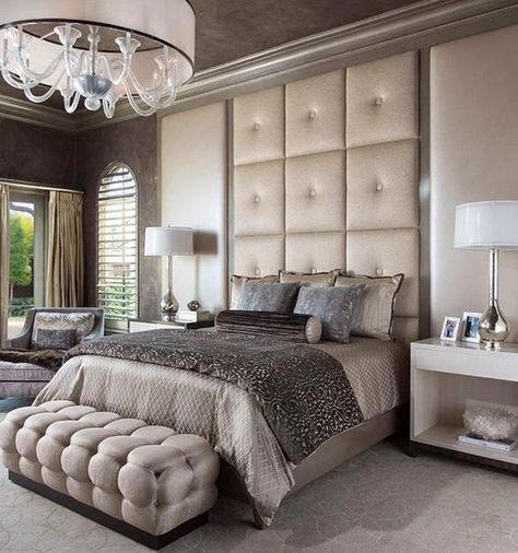 19 Lavish Bedroom Designs That You Shouldnt Miss Champagne Bedroom Ideas, Champagne Bedroom, Glamourous Bedroom, Luxury Bedroom Design, Master Bedrooms, Studio Ideas, Master Bedrooms Decor, Rustic Bedroom, Decor Minimalist