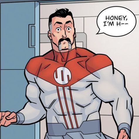 Oliver Invincible, Invincible Reference, Invincible Characters, Invincible Icon, Invincible Omni Man, Nolan Grayson, Omni Man, Invincible Comic, Panel Artwork