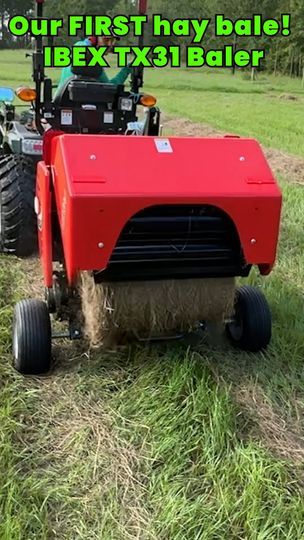 51K views · 302 reactions | Making Our FIRST Hay Bale | Making Our FIRST Hay Bale | By Piney Grove  Homestead and Mini Farm | You see those round hay bales out in the field you think man that would be cool to bale hay well we thought that too but we soon found out it's a lot of work here we are spreading fertilizer a couple weeks before we're going to cut our hay to bale and we're trying to learn the equipment and we had to make some adjustments on the fly but we got 2000 pounds of fertilizer spread with the Summit TX 25 tractor in this cyclone spreader and after a few weeks and a couple good rains the grass got nice and tall and ready to cut. We cut it with a drum mower and then we raked it and here we are bailing our first bale. Oh, you can't miss that. Do you hear that? Here we go. Oh m Hay Balers, Mini Farm, Hay Bales, Barn Ideas, The Fly, The Grass, Thinking Of You