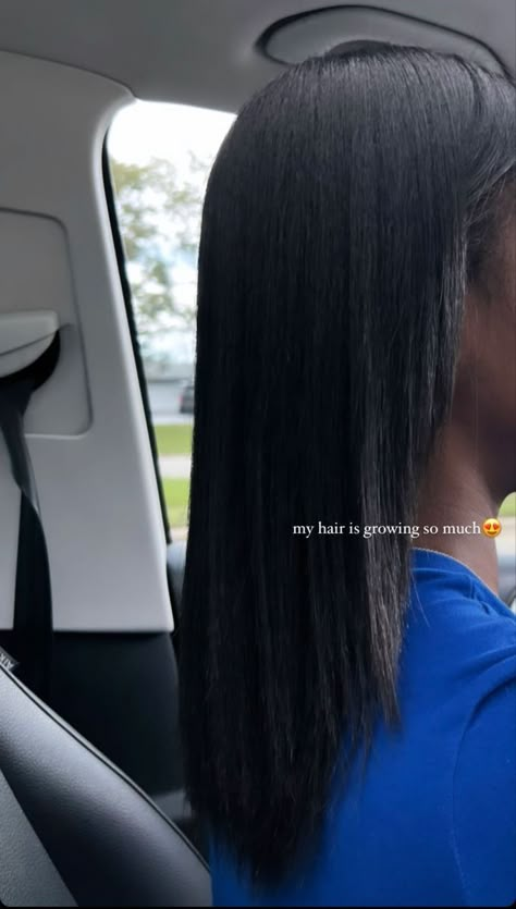 4b Straightened Hair, Relaxed Hair Aesthetic, Natural Flat Ironed Hair, 4c Straightened Hair, Straightened 4c Hair, Hairstyles For Relaxed Hair Black Women, Natural Hair Straight, Healthy Black Hair, My 25th Birthday