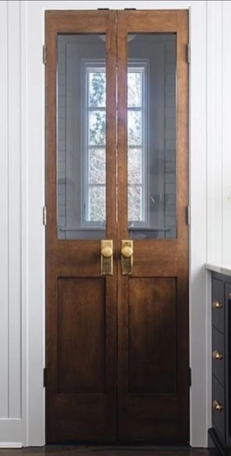 Narrow French Doors Interior, Vintage Pantry Door, Hall Pantry, Mini Pantry, Narrow French Doors, Vintage Pantry, Pantry Doors, Pantry Door, French Doors Interior