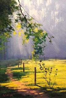 Graham Gercken, Simple Oil Painting, Easy Landscape Paintings, Beautiful Landscape Paintings, Oil Painting For Beginners, Beautiful Oil Paintings, Impressionist Landscape, Watercolor Paintings Easy, Cat Air