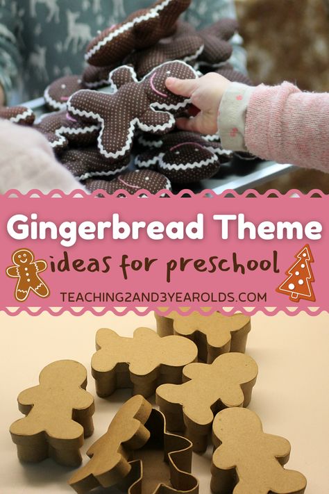 A collection of gingerbread theme activities for toddlers and preschoolers for the classroom or homeschool. Gingerbread Pretend Play, Gingerbread Boy Activities, Gingerbread Man Stem Activities, Gingerbread Man Toddler Activities, Toddler Gingerbread Activities, Gingerbread Lesson Plans For Toddlers, Gingerbread Feelings, Gingerbread Ideas For Preschool, Gingerbread Man Theme Preschool