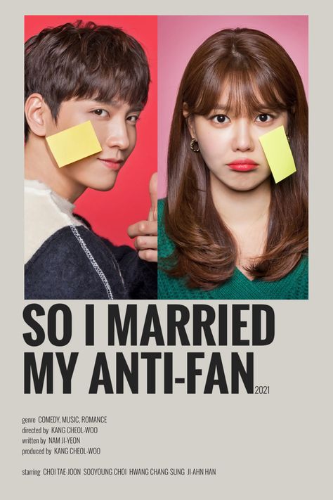 So I Married The Anti Fan, So I Married An Anti Fan Kdrama, So I Married An Anti Fan, My Name Poster, Kdramas Posters, Kdrama Posters, Kdrama Poster, Movie Hacks, Disney Movies To Watch