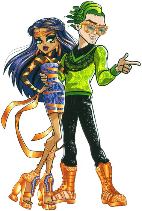 Cleo de Nile and Deuce Gorgon. Boo York, Boo York. Comet-Crossed Couple Deuce And Cleo, Cleo De Nile And Deuce, Monster High Doll Collection, Monster High Wiki, Deuce Gorgon, Boo York, Ghoul School, Novi Stars, Monster High School