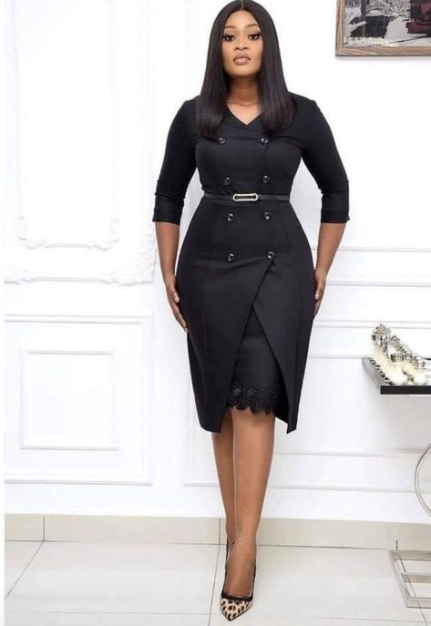 amazing beautiful dress Cooperate Dress For Ladies, Office Dresses For Women Work Attire Classy, Office Dresses For Women Classy, Corporate Gowns For Office, Black Corporate Dress, Classy Black Outfits, Corporate Gowns, Stylish Business Outfits, Official Dresses