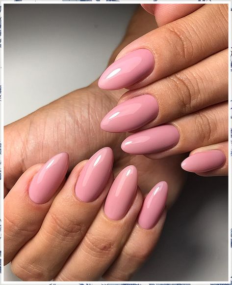 Acrylic Nails Wide Nail Beds, Pink Nails Almond Shape, Fall Toe Nails, Dark Pink Nails, Black Gel Nails, Toe Nail Color, Nail Forms, Pink Nail, Neutral Nails