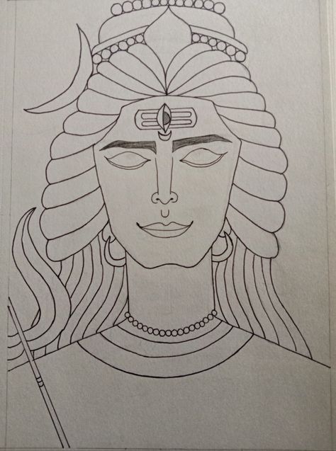 Drawing Of Lord Shiva, Ram Art, Draw Outline, Pencil Sketches Easy, Sketch Images, Shiva Shankar, Mathematics Worksheets, Acrylic Painting Diy, Boho Art Drawings