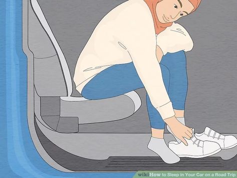 How to Sleep in Your Car on a Road Trip: 13 Steps (with Pictures) Car Sleeping Hacks, Sleeping In Your Car Hacks, Sleeping In Car, Car Travel Hacks, Sleep In Car, Sleeping In Your Car, Sleeping Hacks, When You Cant Sleep, Road Trip Car