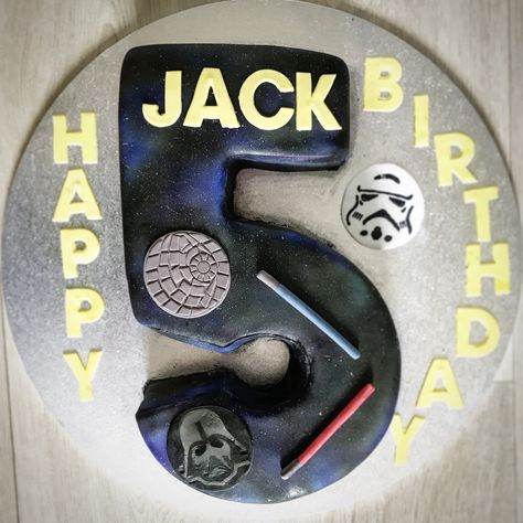 Star Wars Number Cake, Custom Treats, Star Wars Birthday Cake, Star Wars Birthday Party, Number Cake, Number Cakes, Star Wars Birthday, Number 5, 5th Birthday