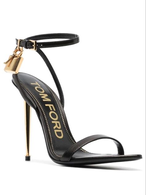 Tom Ford Tom Ford Padlock Heels, Tom Ford Shoes, Sandals Wedding, Shoes Party, Leather Heels Sandals, Shoes Wedding, Iconic Bags, Strap Shoes, Van Cleef Arpels