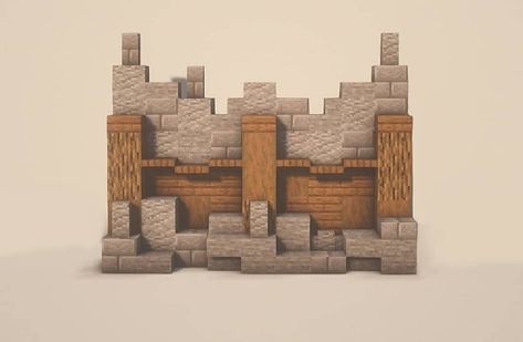 Minecraft Fort, Minecraft Wall Designs, Minecraft Statues, Minecraft Wall, Minecraft Decoration, Rumah Minecraft Sederhana, Minecraft Farm, Cool Minecraft Creations, Minecraft Castle