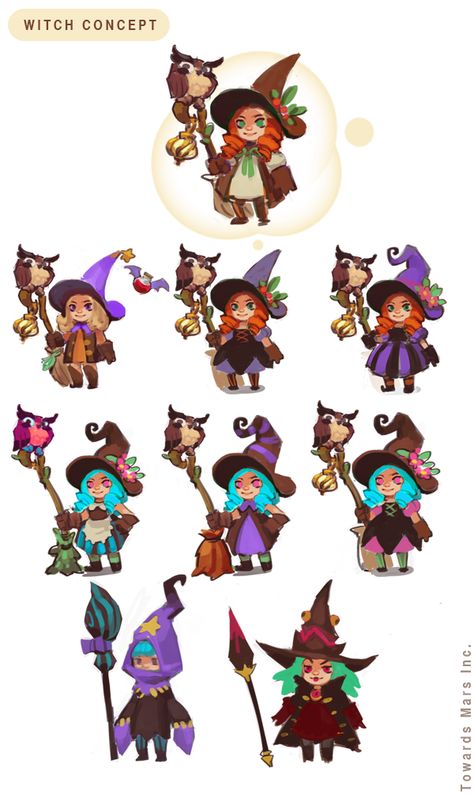 Character Design Witches, Character Art Witch, Witch Concept Art, Witch Character Design, Witch Concept, 2d Concept Art, Witch Characters, Concept Art Character, Chibi Characters