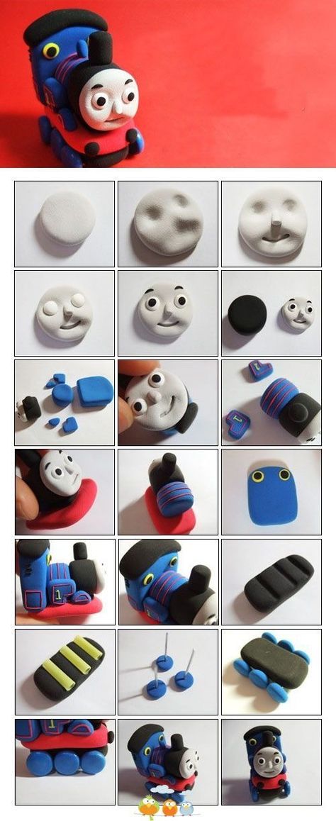 Thomas The Tank Cake, Thomas Train Cake, Thomas Cakes, Thomas The Train Birthday Party, Train Cake, Inspiring Pictures, Cake Topper Tutorial, Fondant Animals, Fondant Cake Toppers