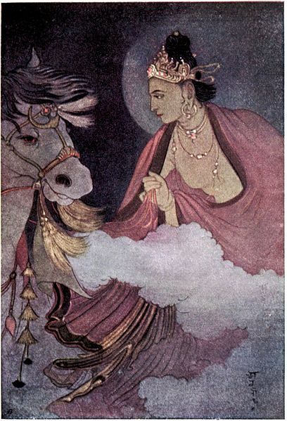 Departure of Siddhartha/1914 Ancient Indian Art, Modern Indian Art, Buddha Life, Siddhārtha Gautama, Gautama Buddha, Indian Artist, The Buddha, Indian Paintings, Indian Art Paintings