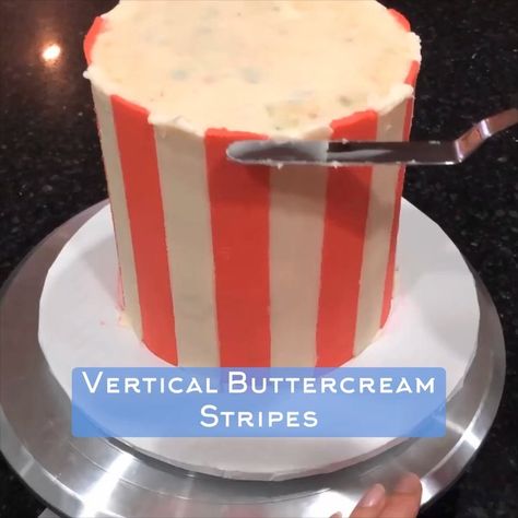 Buttercream Stripes On Cake, Vertical Stripes, Butter Cream, Stripes, Cake, Birthday, On Instagram, Instagram