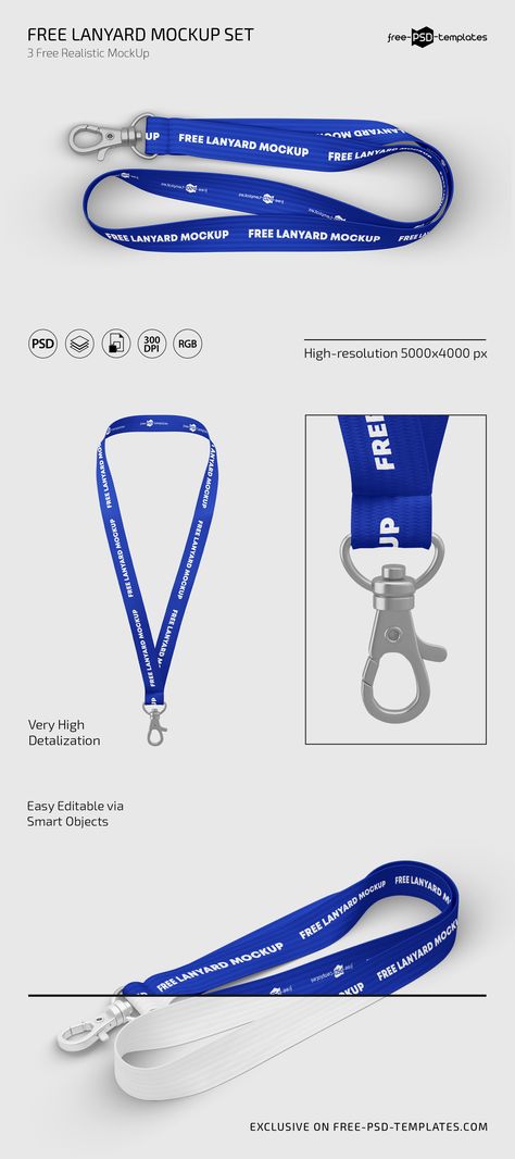 Lanyard Mockup Free Psd, Branding Mockup Free Psd Download, Branding Mockups Free, Branding Design Ideas, Mockup Free Psd Download, Psd Free Photoshop, Free Logo Mockup, Macbook Mockup, Free Psd Design