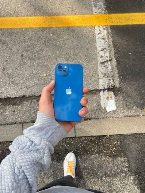 Blue Iphone 13 Aesthetic, Iphone13 Blue, Iphone 13 Blue Aesthetic, Iphone 13 Mini Blue, Iphone 13 Blue, Iphone Lifestyle, I Phone 13, Apple Iphone Accessories, Iphone Life