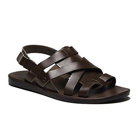 New Men's 52626 Leather Roman Gladiator Criss Cross Sandals Mens Sandals Fashion Style, Sandal Kulit, High Gladiator Sandals, Mens Sandals Fashion, Sling Back Sandals, Sandal Design, Leather Strap Sandals, Men Sandals, Criss Cross Sandals