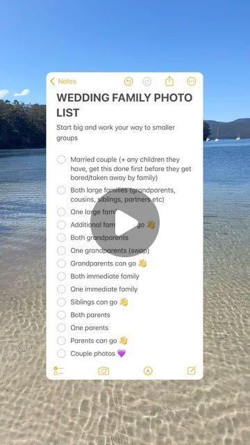 Wedding Talk on Instagram: "Worried that you'll forget a family member or someone will run away in the 10 minutes that you have allocated for family photos? 

Save this and send it to your photographer 📌

Like this? Sign up to mailing list for more tips in bio 💜

#wedding #weddingday #weddingidea #weddinginspiration #weddingdecor #weddingdress #photography #weddingphotography #podcast #weddingpodcast" Family Wedding Photos, Immediate Family, Family First, Send It, Cute Profile Pictures, Mailing List, Married Couple, Profile Pictures, Small Groups