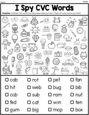 Read Cvc Words, Cvc Find A Word Worksheet, Cvc Puzzles Kindergarten, Cvc It Word Family, Read And Find Cvc Words, Kindergarten Spelling, Ccvc Words, Writing Cvc Words, Phonics Cvc