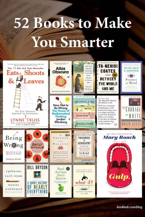 Books To Get Smarter, Books To Read That Make You Smarter, Good Books For Self Improvement, Books For Smart People, Books That Make You Smarter, Smart Books, Books To Read Fiction, Books To Make You Smarter, Books That Will Make You Smarter